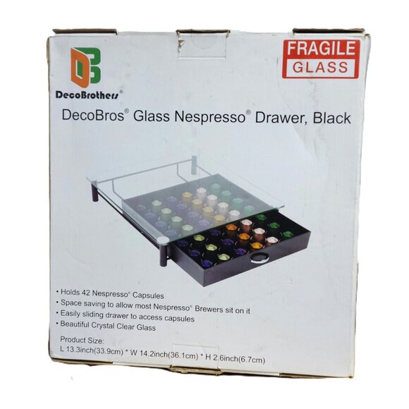 Tempered Glass Coffee Pod Drawer Compatible with Nespresso Original,42 Capsules - Picture 2 of 2